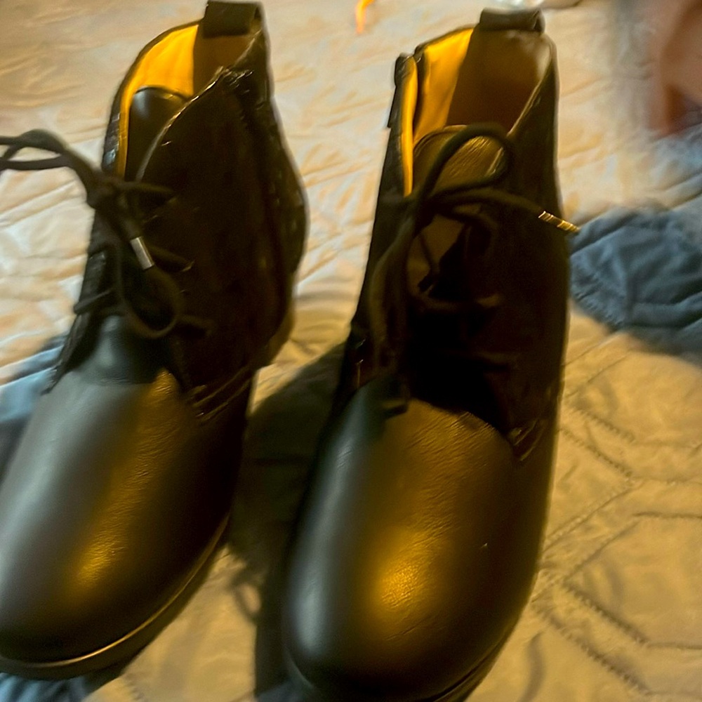Spanish leather shoes,  heel ankle boots size 37